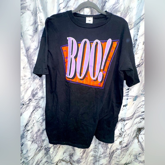 90’s Vintage Single Stitch Graphic  T-shirt “Boo” men size XL Cyber Grunge Y2K - Picture 1 of 5